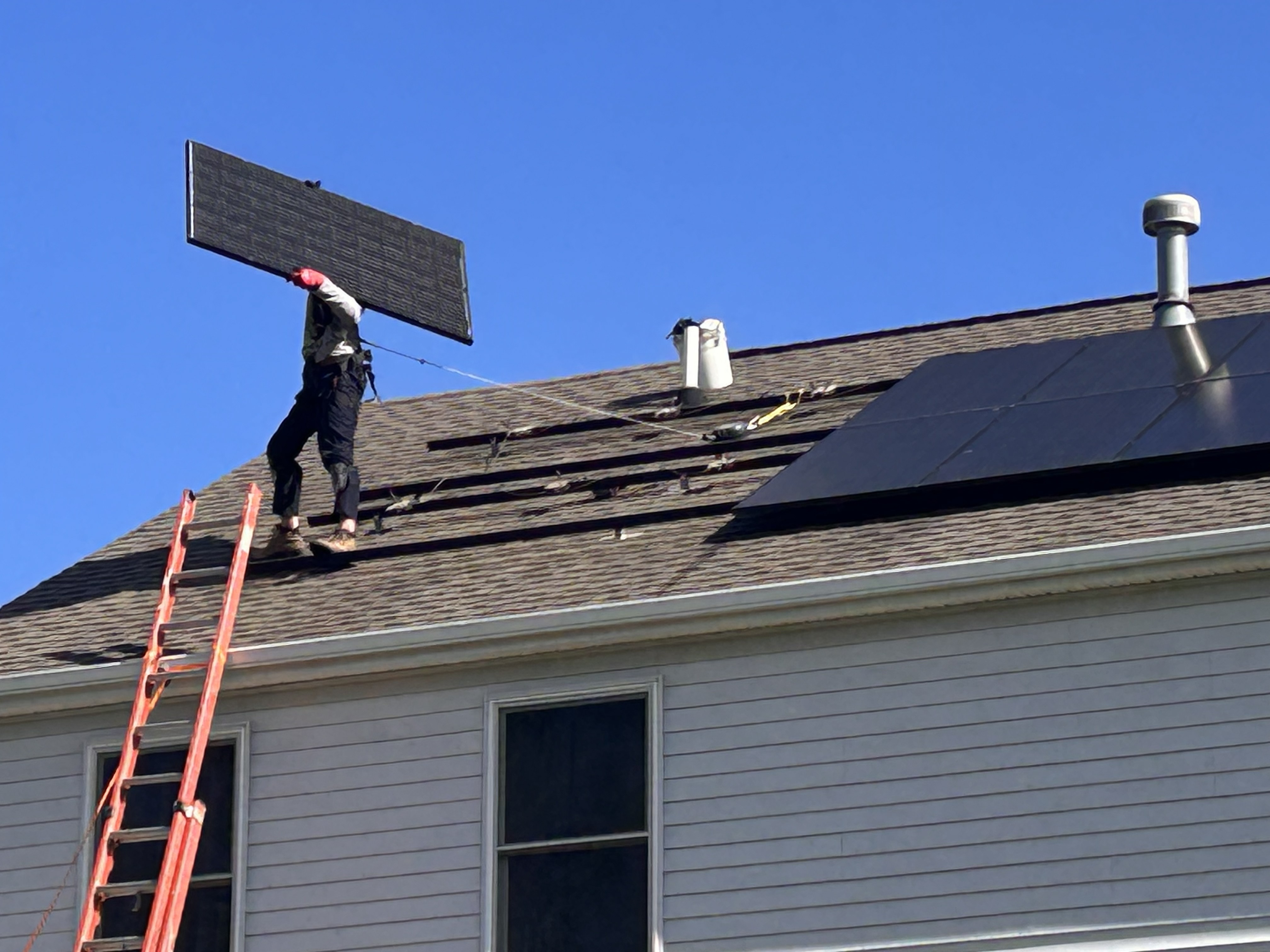 Unracking and reracking for roof replacement